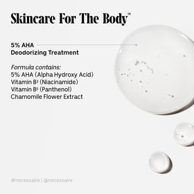 Nécessaire The Deodorant Gel 5% AHA back view showing ingredients
