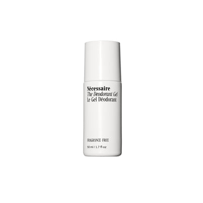 Nécessaire The Deodorant Gel 5% AHA front view in glass bottle
