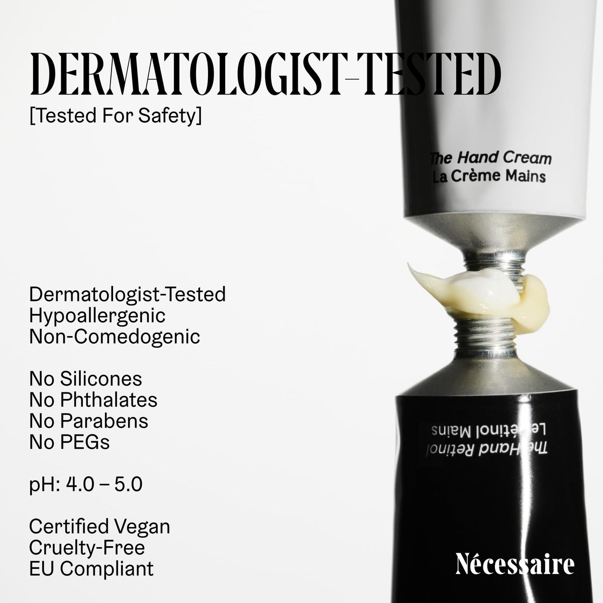Nécessaire The Hand Retinol Serum side view with label