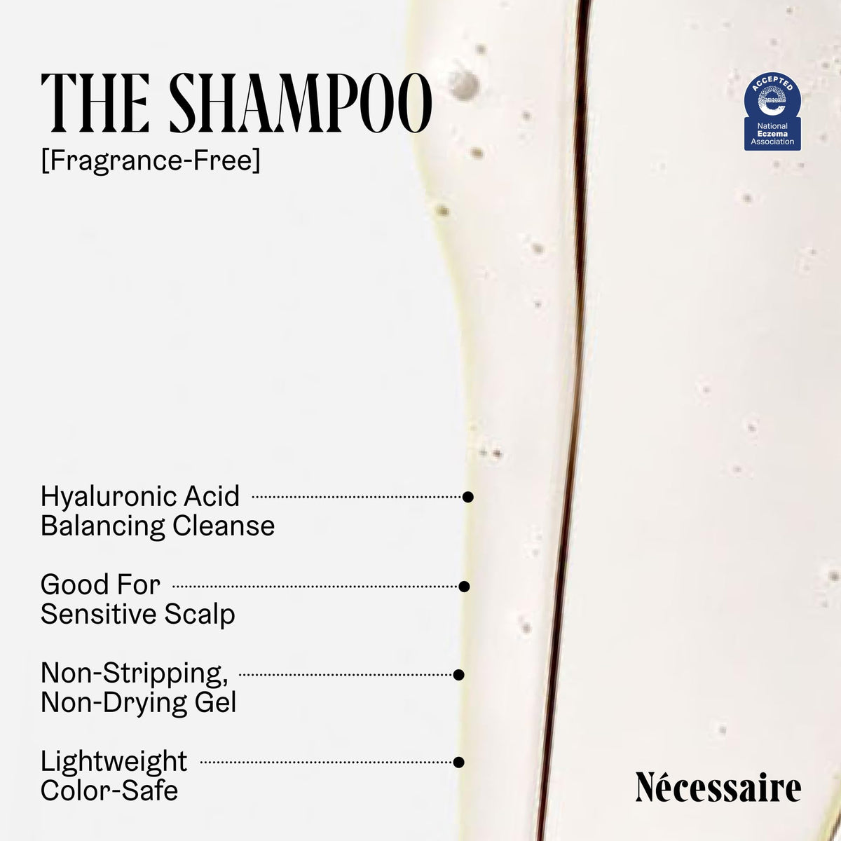 Nécessaire The Shampoo 340g back view with ingredient list