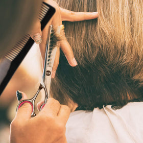 Neck duster from Sirabe hair cutting scissors kit