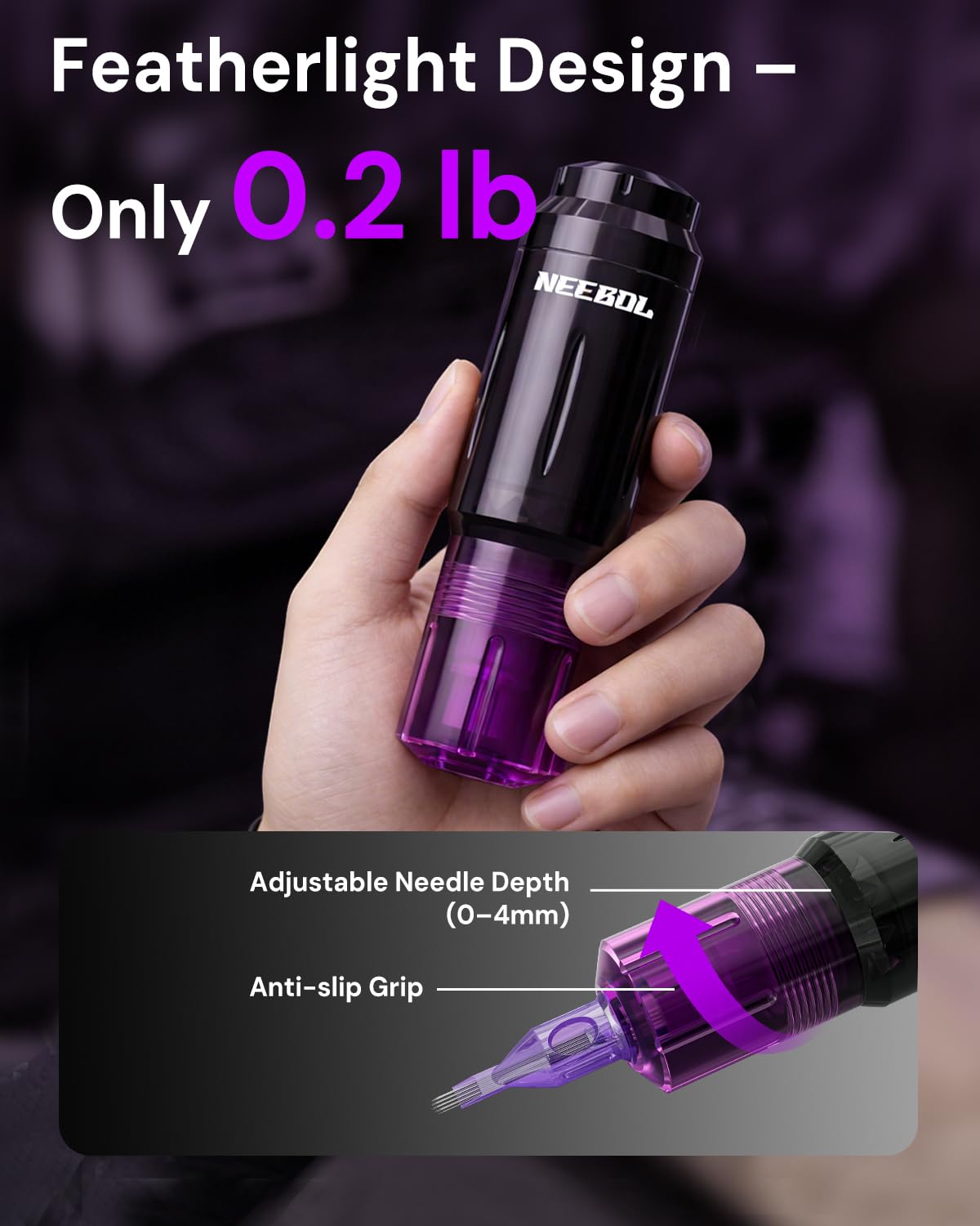 Neebol tattoo kit with sterilized needles and ink