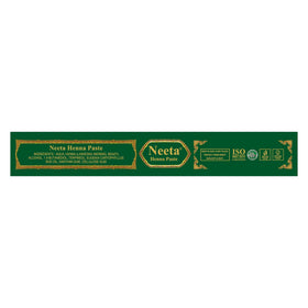 Neeta henna paste cone being applied to hair