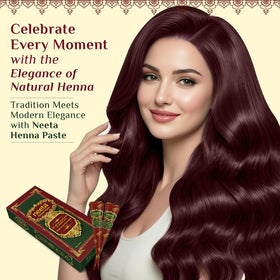 Neeta henna paste cones displayed together