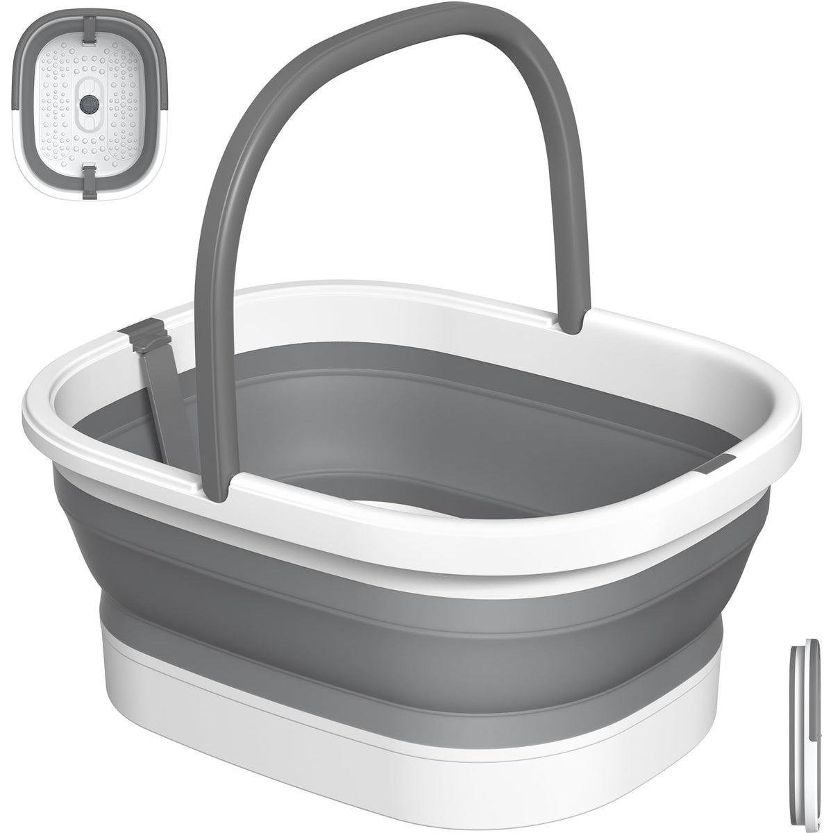 Nekteck Collapsible Foot Soaking Tub grey model front view