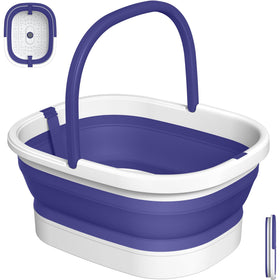Nekteck collapsible foot soaking tub in purple, front view