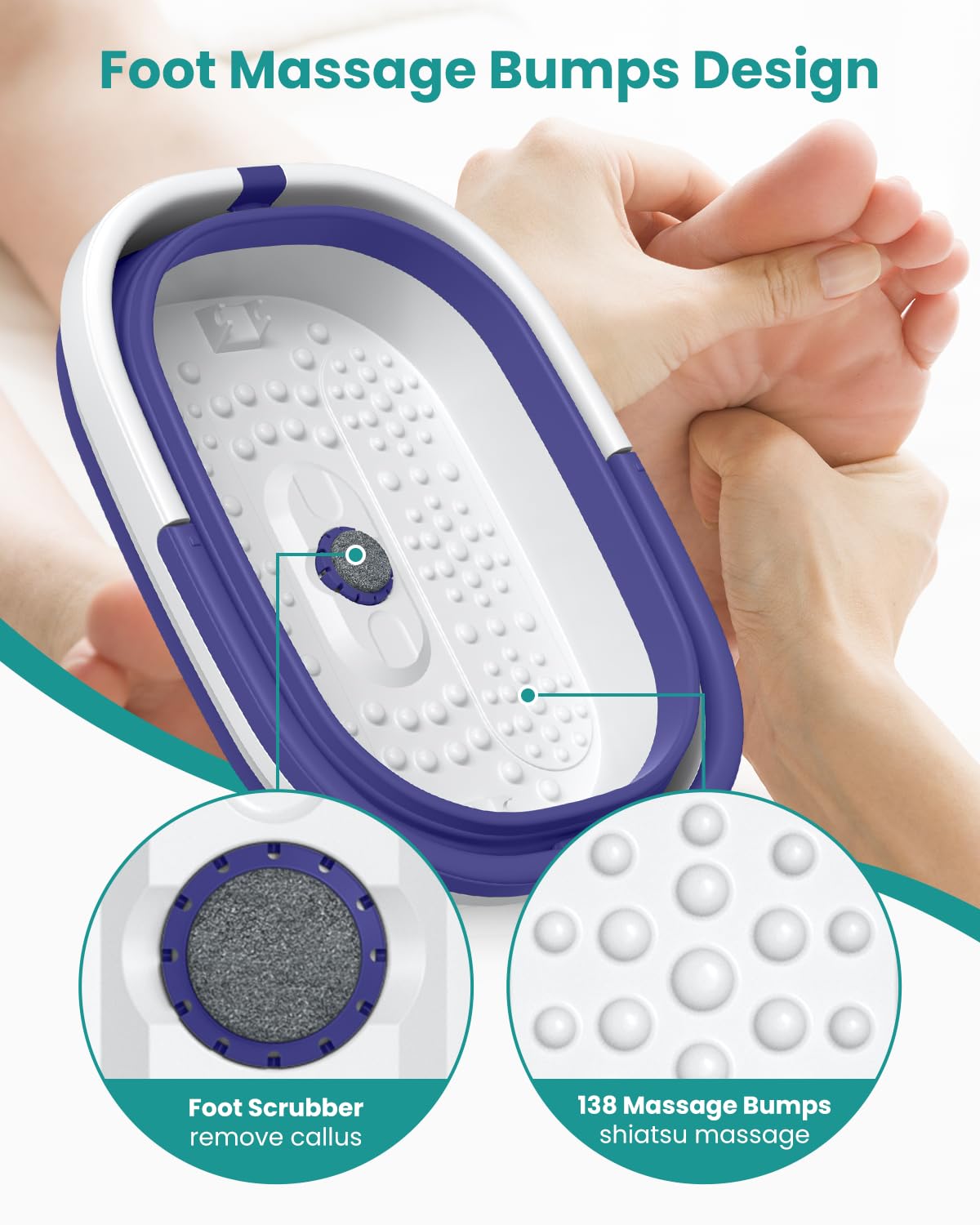 Nekteck foot bath with pumice stone for exfoliation
