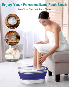Nekteck foot soaking tub with massage nodes, side view