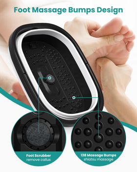 Nekteck foot tub with removable side support bars
