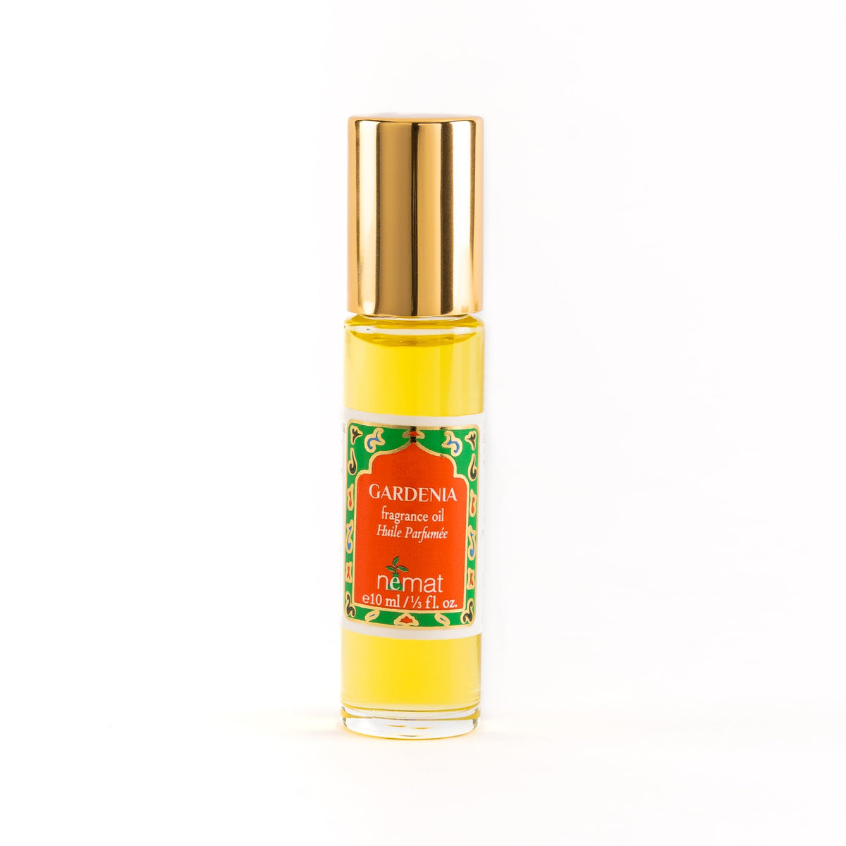 Nemat Gardenia Perfume Oil Roll-On 10 ml with floral design