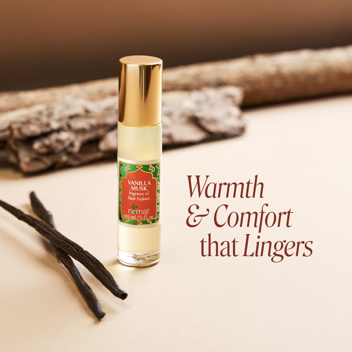 Nemat Vanilla Musk Perfume Oil Roll-On 10ml bottle close-up