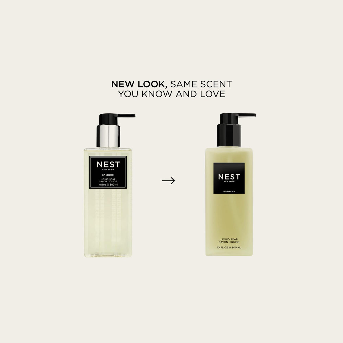 NEST New York Liquid Soap Bamboo bottle side view