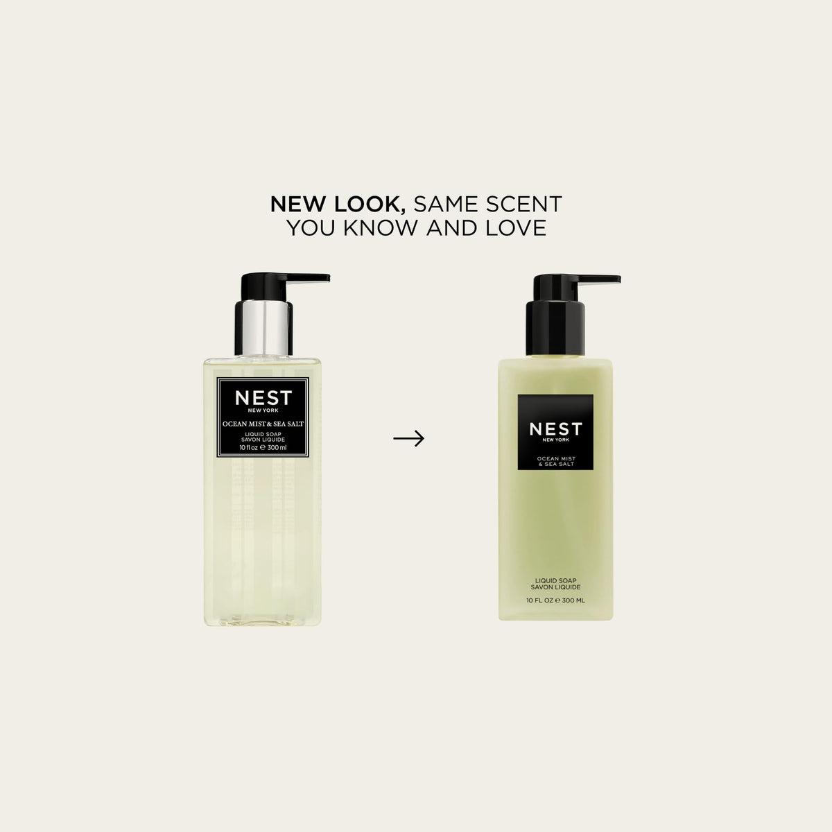 NEST New York Liquid Soap Ocean Mist & Sea Salt bottle with pump