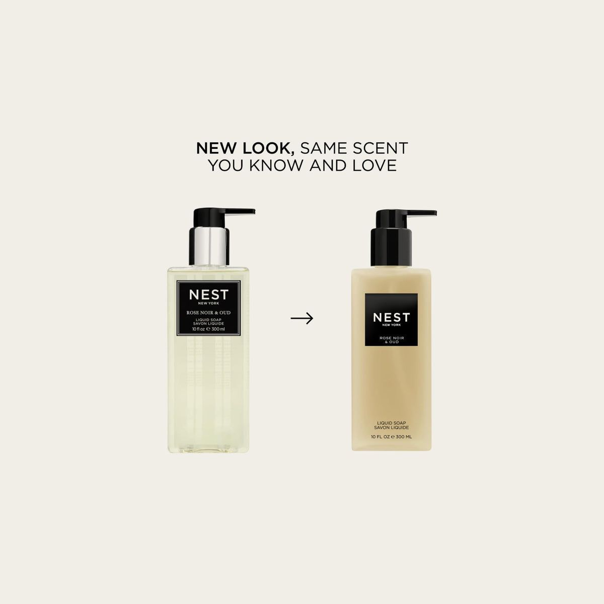 NEST New York Liquid Soap Rose Noir & Oud bottle side view