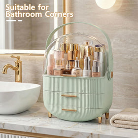 NestOrganix Makeup Organizer in a stylish vanity setting