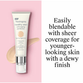 Neutrogena Anti-Aging Perfector Tinted Facial Moisturizer application on face