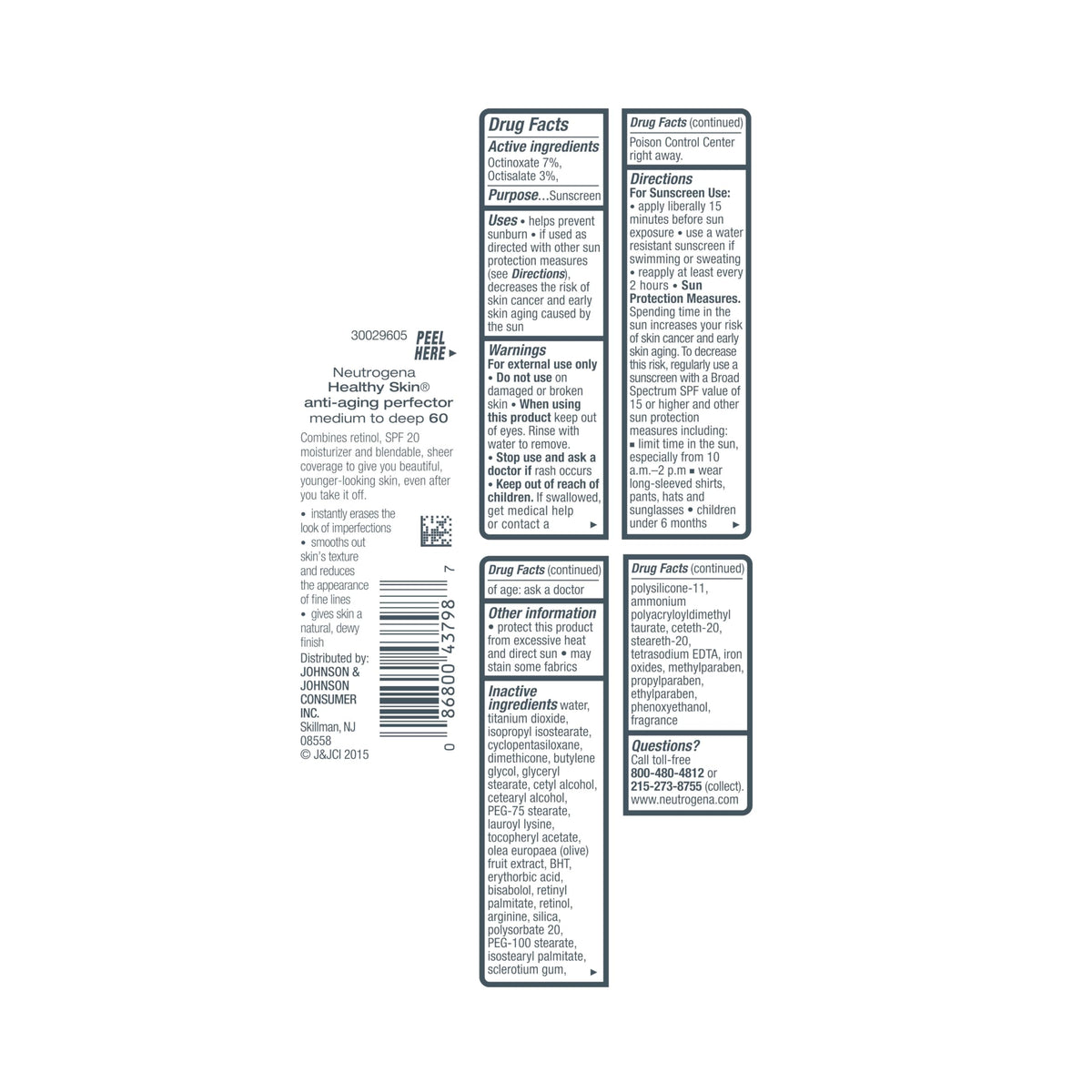Neutrogena Anti-Aging Perfector Tinted Facial Moisturizer on vanity
