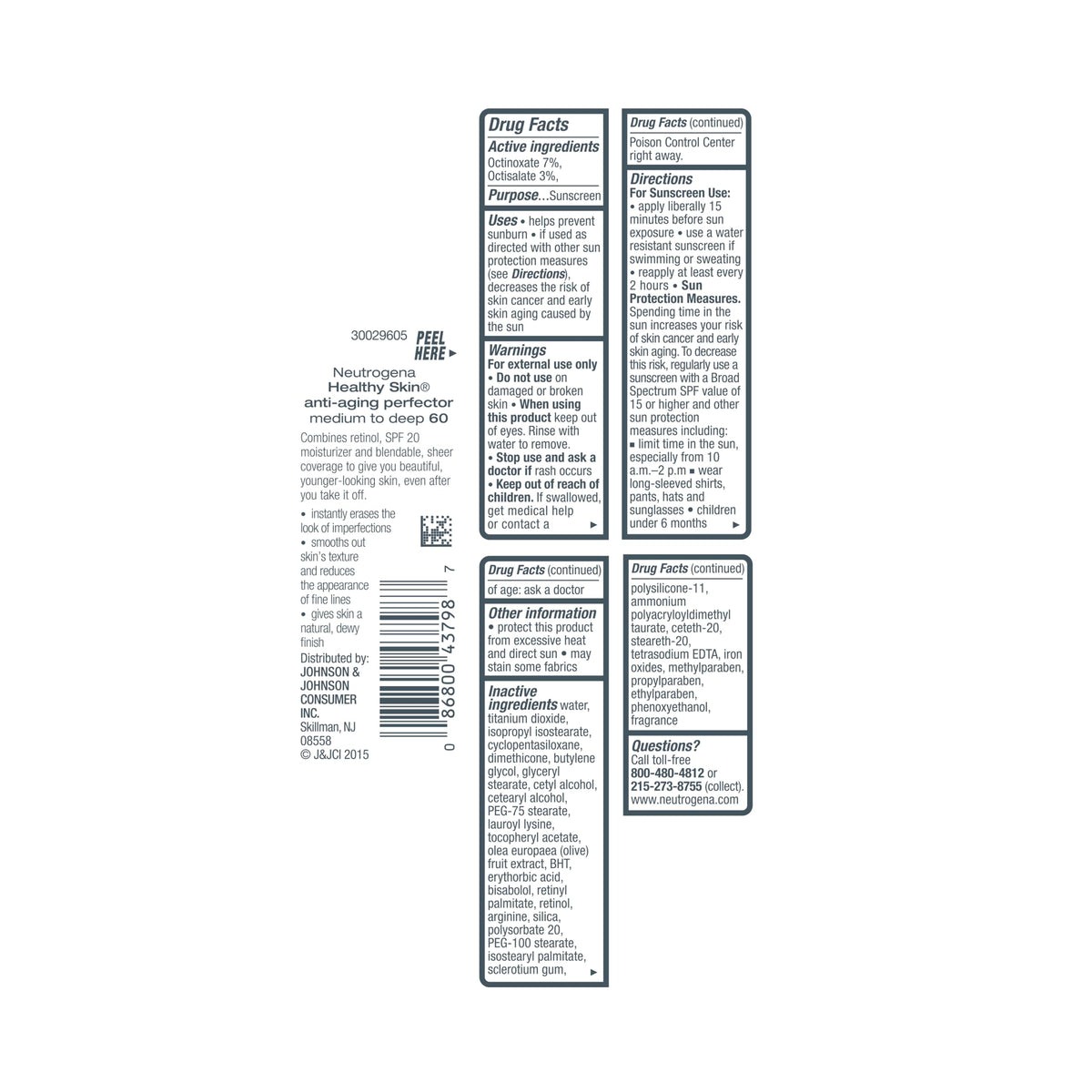Neutrogena Anti-Aging Perfector Tinted Facial Moisturizer texture close-up