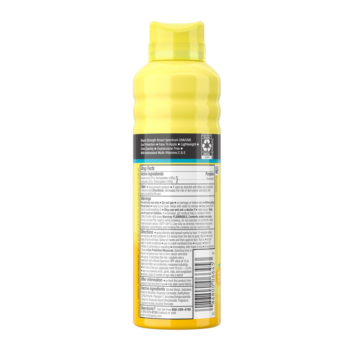 Neutrogena Beach Defense Kids Sunscreen Spray SPF 70, product features highlighted