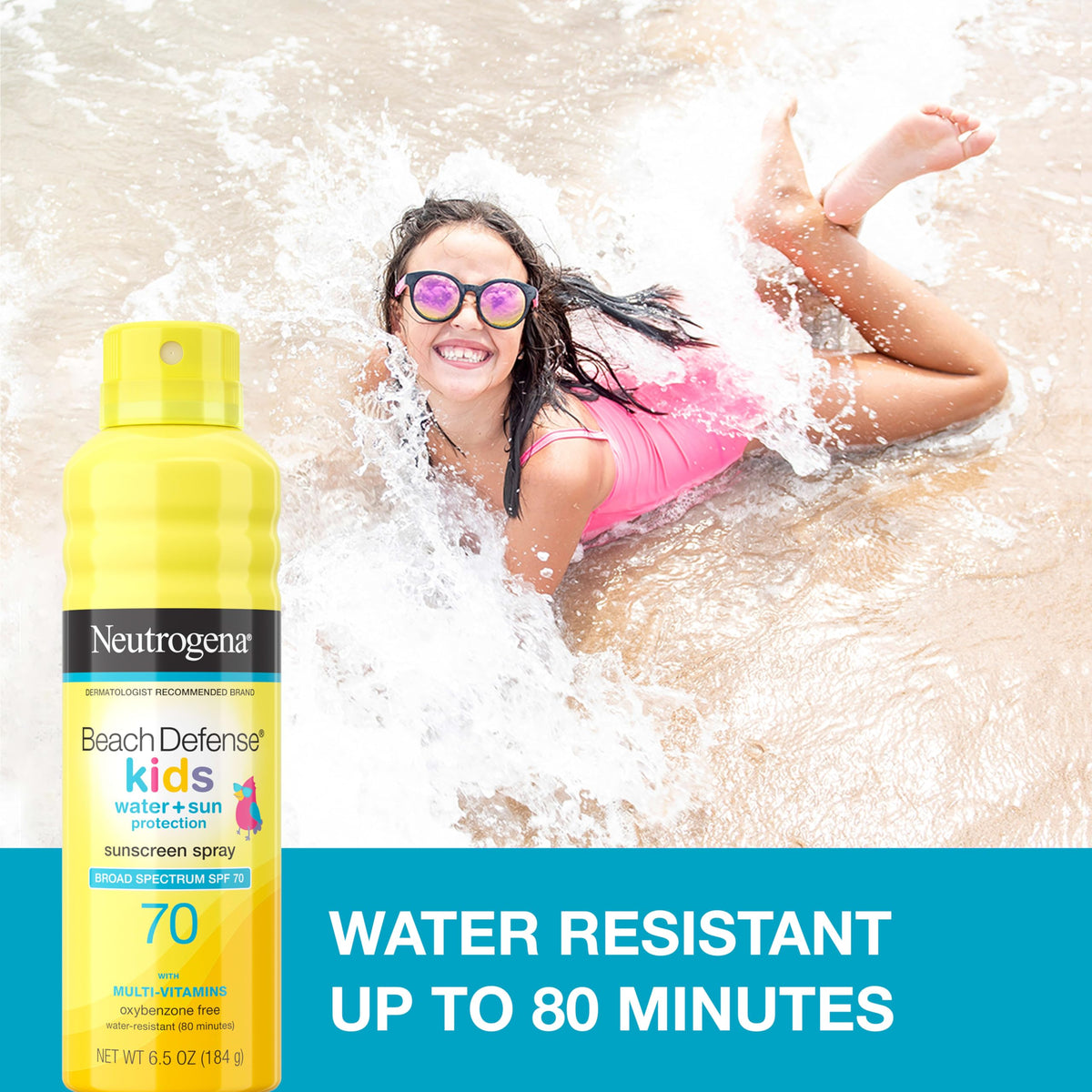 Neutrogena Beach Defense Kids Sunscreen Spray SPF 70, side view