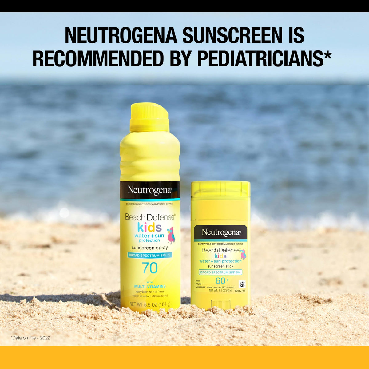 Neutrogena Beach Defense Kids Sunscreen Stick SPF 60+ packaging