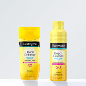 Neutrogena Beach Defense Sunscreen Lotion SPF 30 cap open