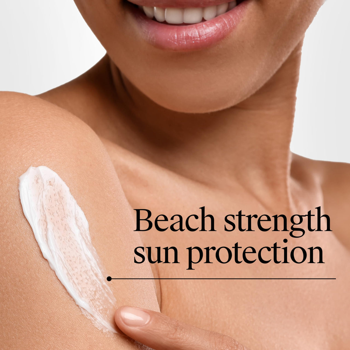 Neutrogena Beach Defense Sunscreen Lotion SPF 30 with beach background