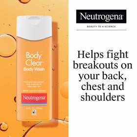 Neutrogena Body Clear Acne Body Wash bottle close-up