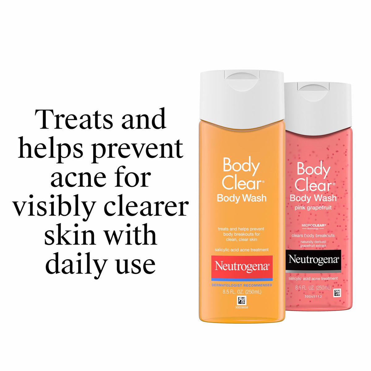 Neutrogena Body Clear Acne Body Wash packaging display