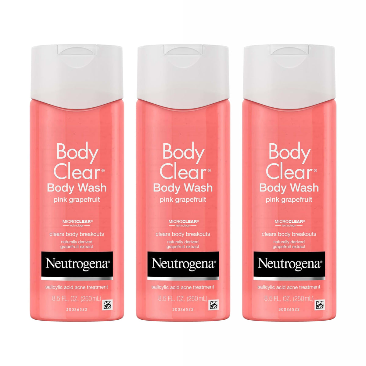 Neutrogena Body Clear Acne Body Wash Pink Grapefruit front view