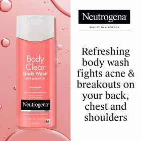 Neutrogena Body Clear Acne Body Wash Pink Grapefruit side view