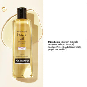 Neutrogena Body Oil Light Sesame Formula packaging details