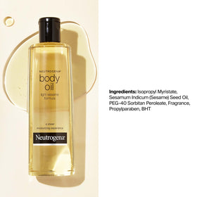 Neutrogena Body Oil Light Sesame Formula packaging details