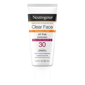 Neutrogena Clear Face Sunscreen Lotion SPF 30 front view with packaging