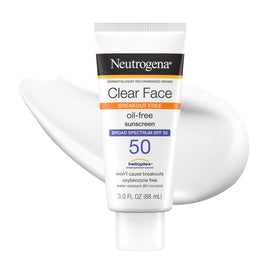 Neutrogena Clear Face Sunscreen Lotion SPF 50 front view
