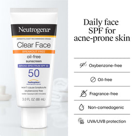 Neutrogena Clear Face Sunscreen Lotion SPF 50 packaging