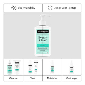 Neutrogena Evenly Clear Acne Cleanser back view