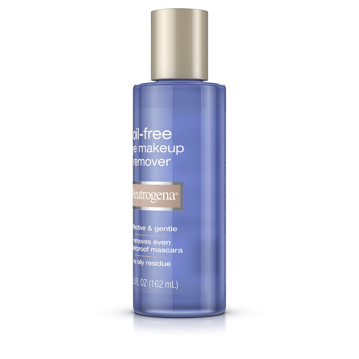 Neutrogena eye makeup remover bottles arranged on a vanity