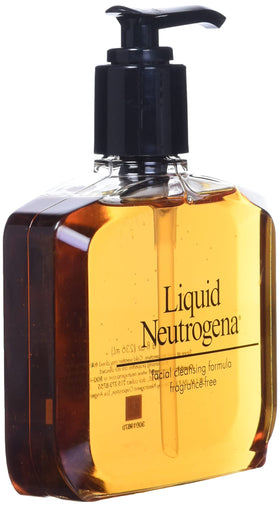 Neutrogena Fragrance-Free Liquid Facial Cleanser 8 oz pump bottle close-up