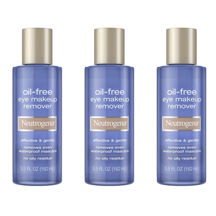 Neutrogena Gentle Oil-Free Eye Makeup Remover 3 Pack front view