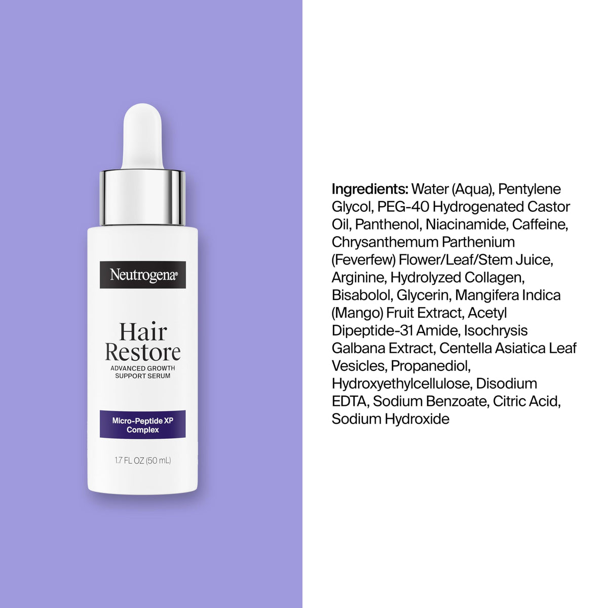 Neutrogena Hair Restore Serum ingredients overview