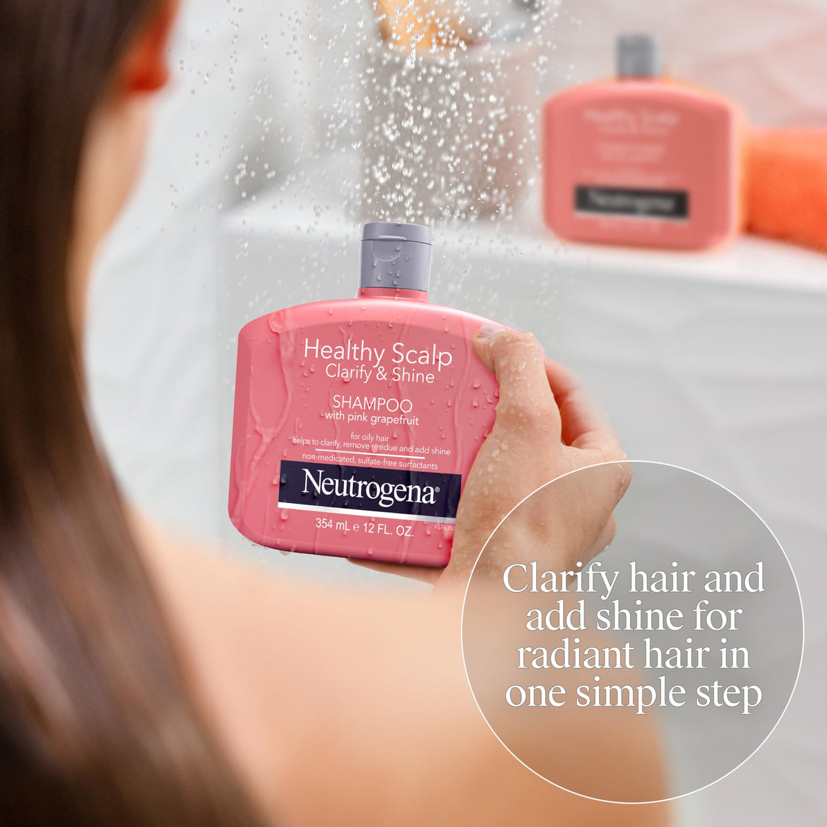 Neutrogena Healthy Scalp Clarify & Shine Shampoo 12 fl oz back view