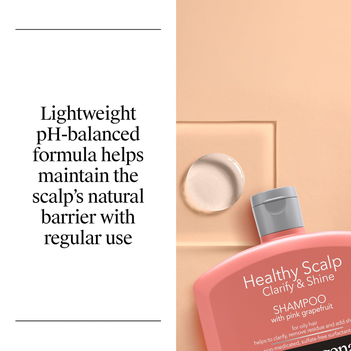 Neutrogena Healthy Scalp Clarify & Shine Shampoo 12 fl oz side view