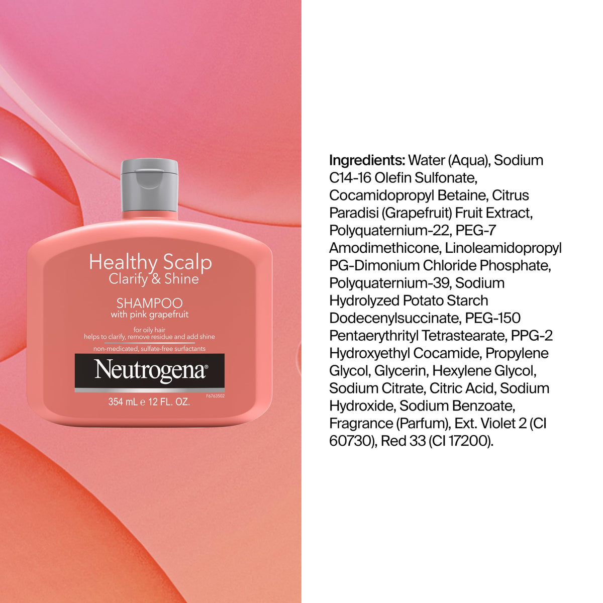 Neutrogena Healthy Scalp Clarify & Shine Shampoo 12 fl oz with fresh ingredients
