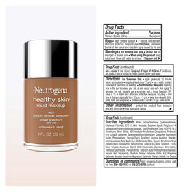 Neutrogena Healthy Skin Liquid Foundation Deep Olive 530W on vanity