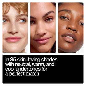 Neutrogena Healthy Skin Liquid Foundation Shell 100C with makeup brush