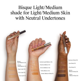 Neutrogena Healthy Skin Radiant Cream Concealer Java Deep 02 with makeup brushes