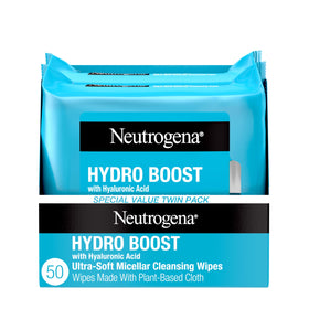 Neutrogena Hydro support Cleansing Wipes front view packaging