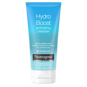 Neutrogena Hydro support Exfoliating Facial Cleanser 5 oz tube back view