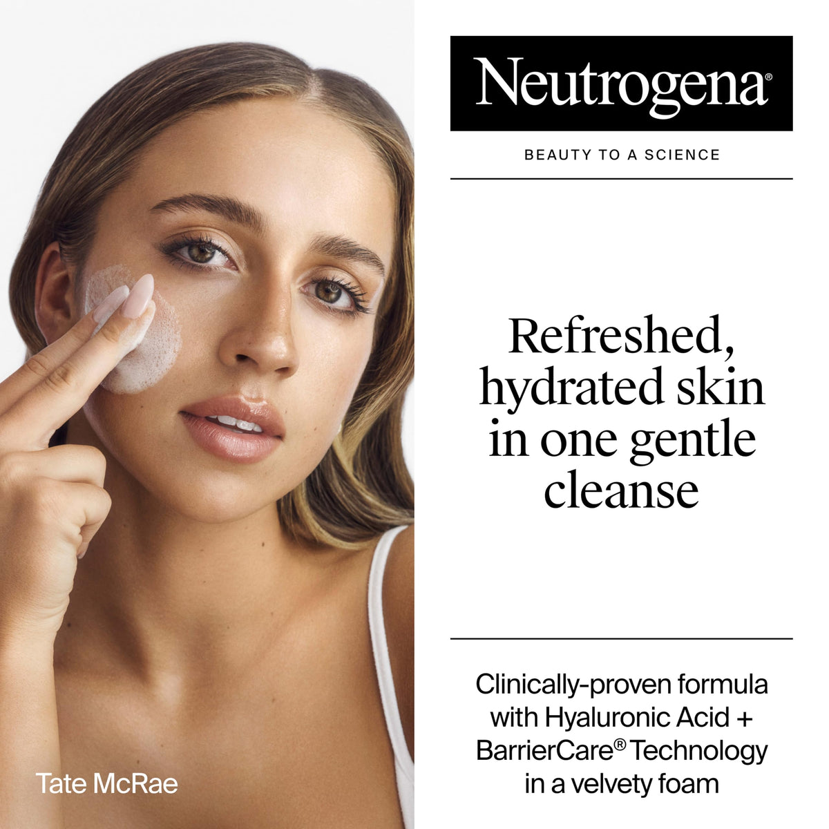 Neutrogena Hydro support Face Wash bottle side view